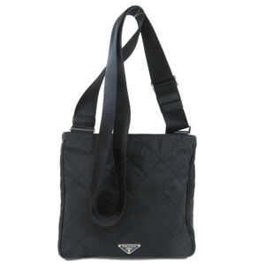 Prada Crossbody Logo Messenger Bag Black